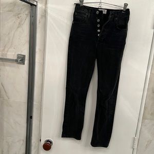 Agolde Riley High Rise Cropped Straight Jeans in Panoramic
